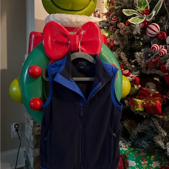 Polo Ralph Lauren Navy and Blue Plaid Shirt with Vest - Picture 2 of 3